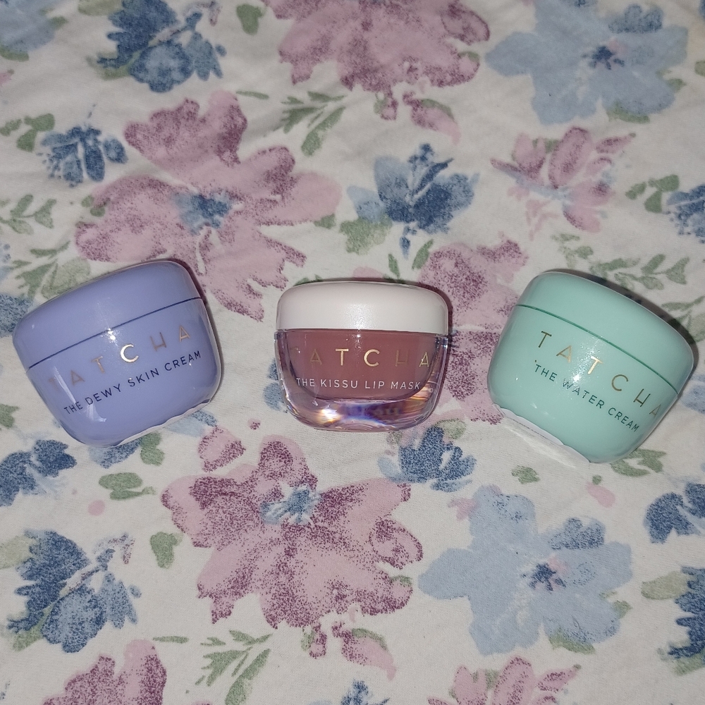 Set Of 3 Mini Tatcha Skincare Items - Moisturizers And Lip Mask